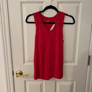 Old Navy Red Sleeveless Tank Top with Cut Out